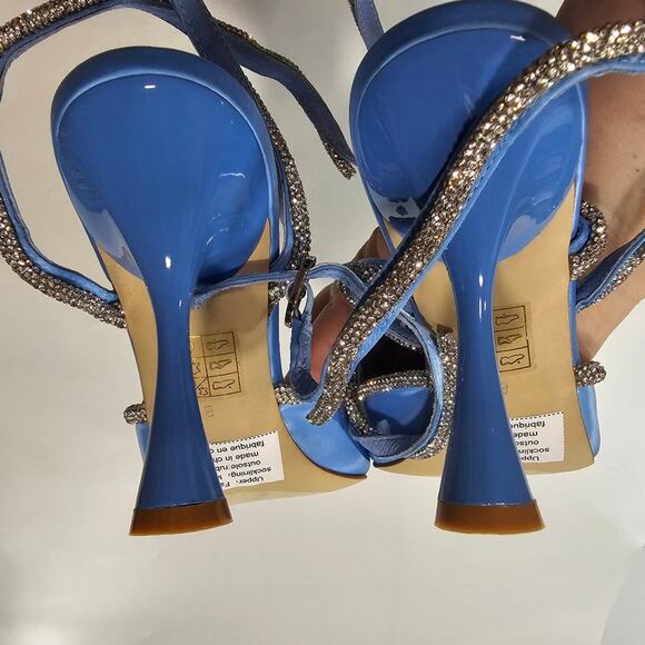 Jeffrey Campbell X REVOLVE Apresdouze Heel in Baby Blue Satin Silver - Picture 6 of 8